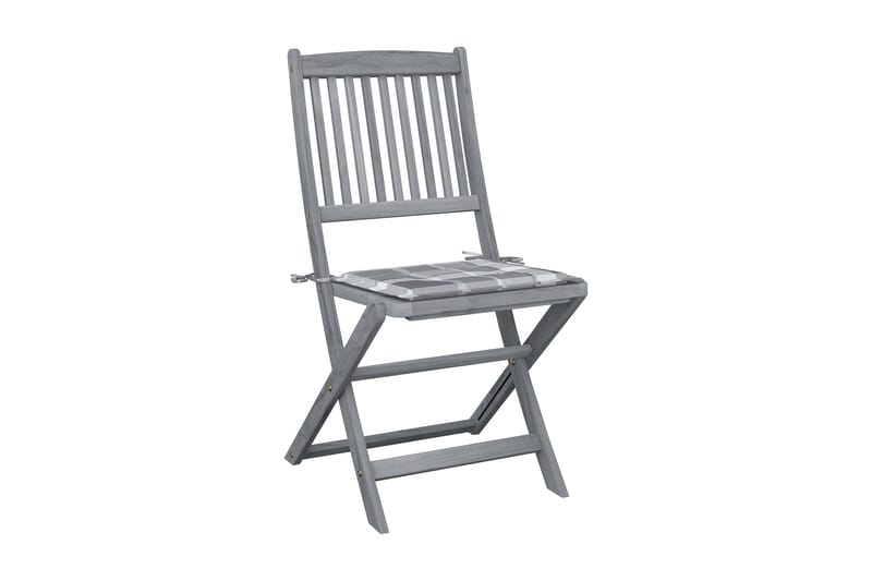 Foldbare Havestole 2 Stk. Med Hynder massivt Akacietræ - Havemøbler - Balkon - Balkonmøbler - Altanstole