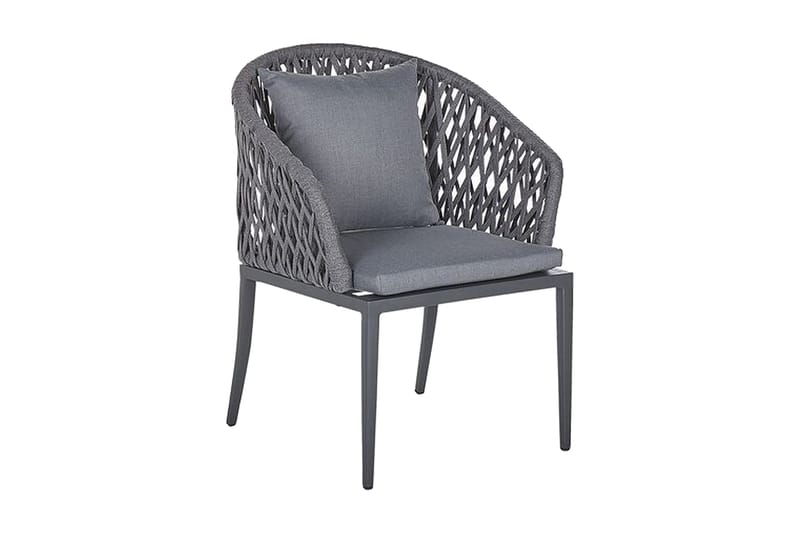 Havestol 2 stk alu Grå LIPARI, Grå