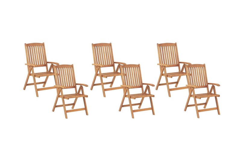 Havestol 6 akacietræ lysebrun JAVA - Træ / natur - Havemøbler - Balkon - Balkonmøbler - Altanstole