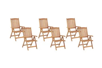 Havestol 6 akacietræ lysebrun JAVA - Træ / natur - Havemøbler - Balkon - Balkonmøbler - Altanstole