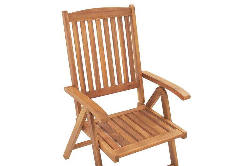 Havestol 6 akacietræ med hynde i blå JAVA - Træ / natur - Havemøbler - Balkon - Balkonmøbler - Altanstole