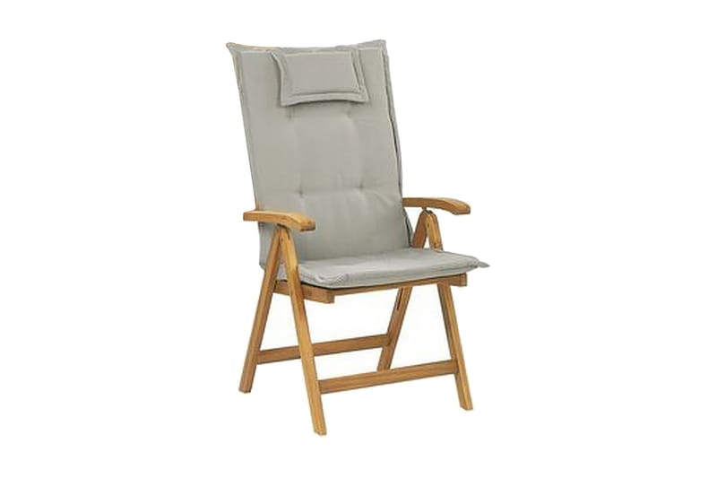 Havestol 6 st akacietræ med hynde JAVA, Træ/natur