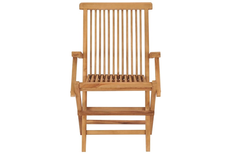 Havestole Med Beige Hynder 4 Stk. massivt teaktræ - Beige - Havemøbler - Balkon - Balkonmøbler - Altanstole