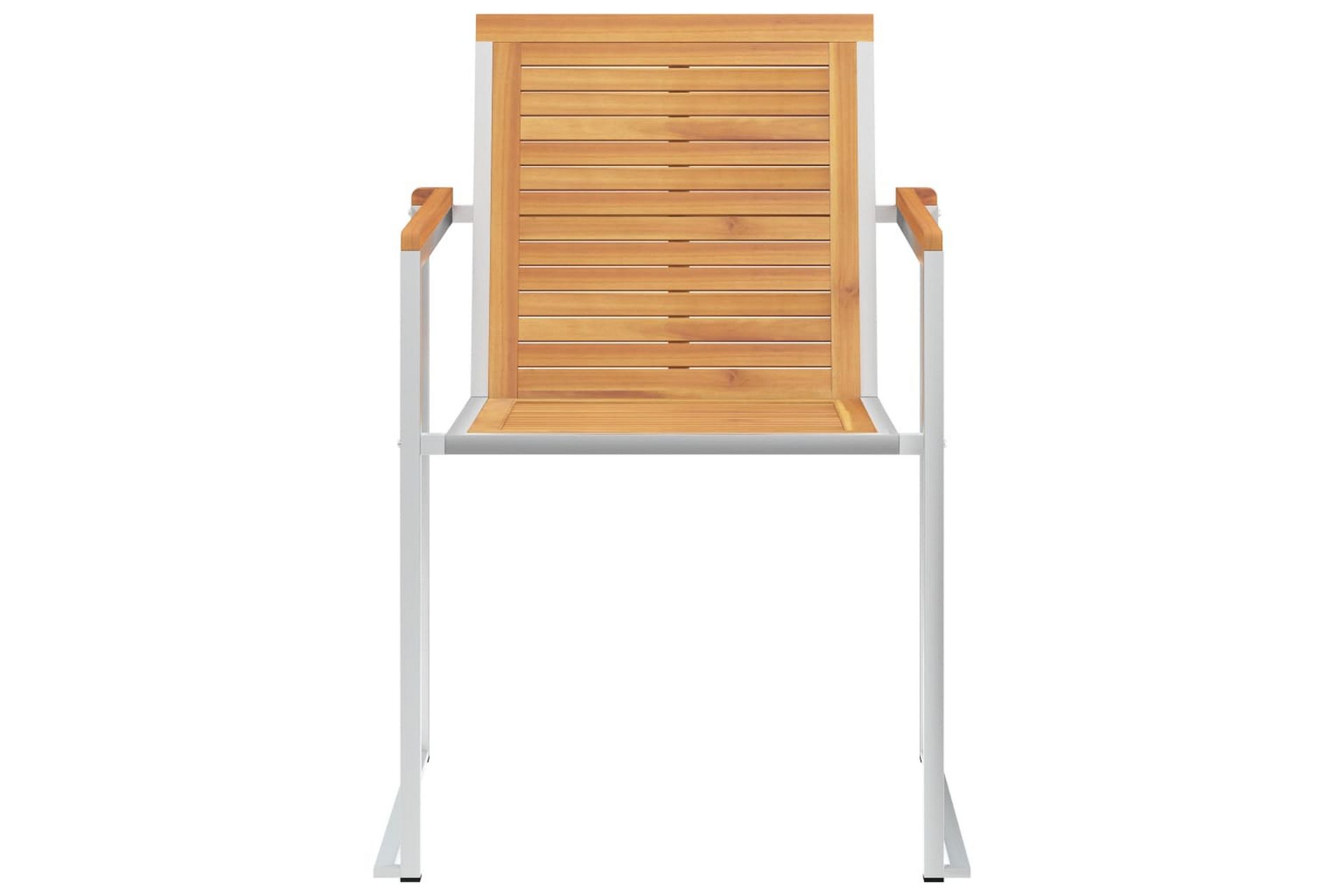 Havestole Med Hynder 2 Stk. massivt teaktræ og Stål - Brun - Havemøbler - Balkon - Balkonmøbler - Altanstole