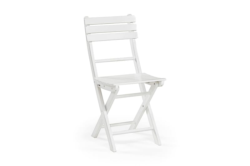 Hillerstorp Åre Klapstol 2 stk - Akacie/Hvid - Spisebordsstole udendørs - Altanstole