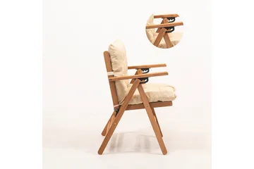 Narwani Skammel - Cream/Nature - Havemøbler - Loungemøbler - Loungestol udendørs
