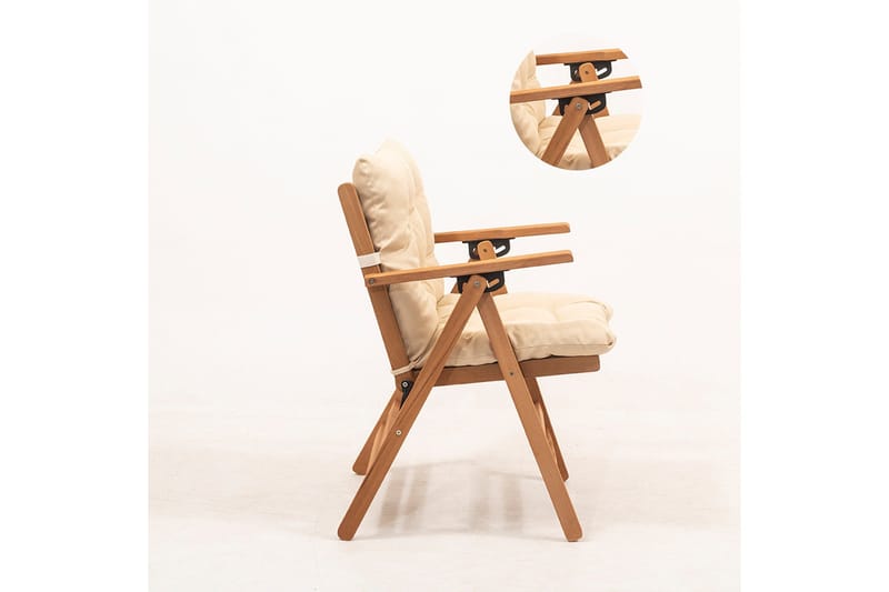 Narwani Skammel - Cream/Nature - Havemøbler - Loungemøbler - Loungestol udendørs