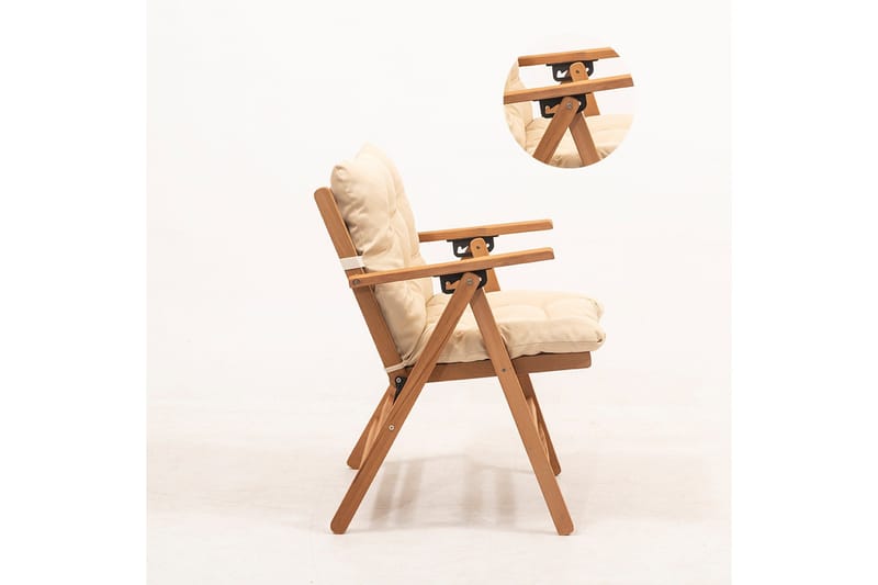 Narwani Skammel - Cream/Nature - Havemøbler - Loungemøbler - Loungestol udendørs