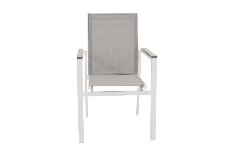 Parma Armstol Stabelbar Hvid/Grå - Venture Home - Spisebordsstole udendørs - Altanstole