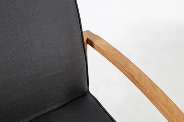 ROYAL 64x65xH90 blød polstret sort tekstilstol - Havemøbler - Balkon - Balkonmøbler - Altanstole