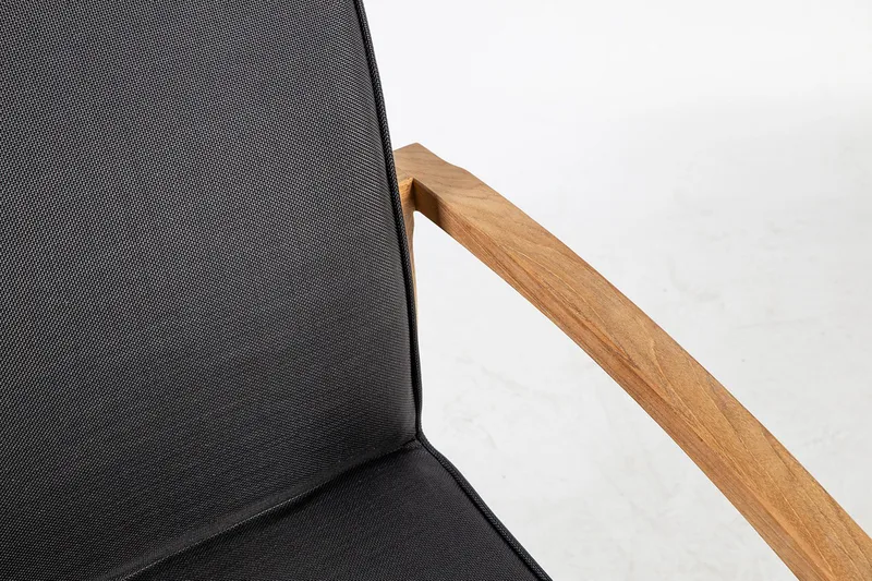 ROYAL 64x65xH90 blød polstret sort tekstilstol - Havemøbler - Balkon - Balkonmøbler - Altanstole