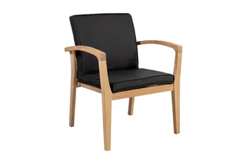 ROYAL 64x65xH90 blød polstret sort tekstilstol - Havemøbler - Balkon - Balkonmøbler - Altanstole