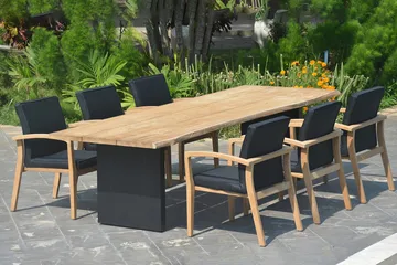ROYAL 64x65xH90 blød polstret sort tekstilstol - Havemøbler - Balkon - Balkonmøbler - Altanstole