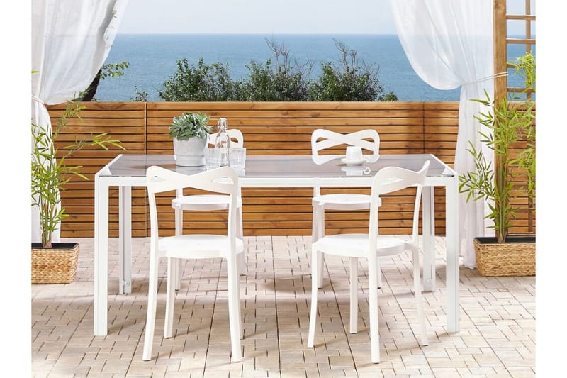 Stol 4 st hvid CAMOGLI - Hvid - Havemøbler - Balkon - Balkonmøbler - Altanstole