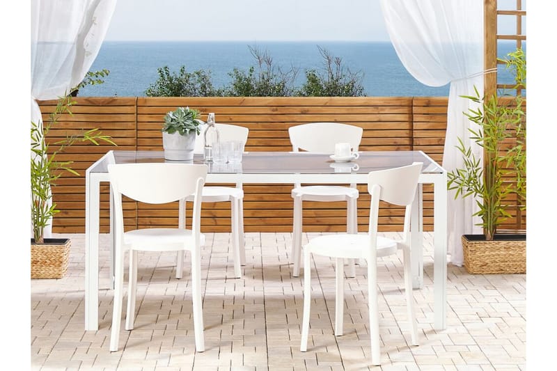Stol 4 st hvid VIESTE - Hvid - Havemøbler - Balkon - Balkonmøbler - Altanstole