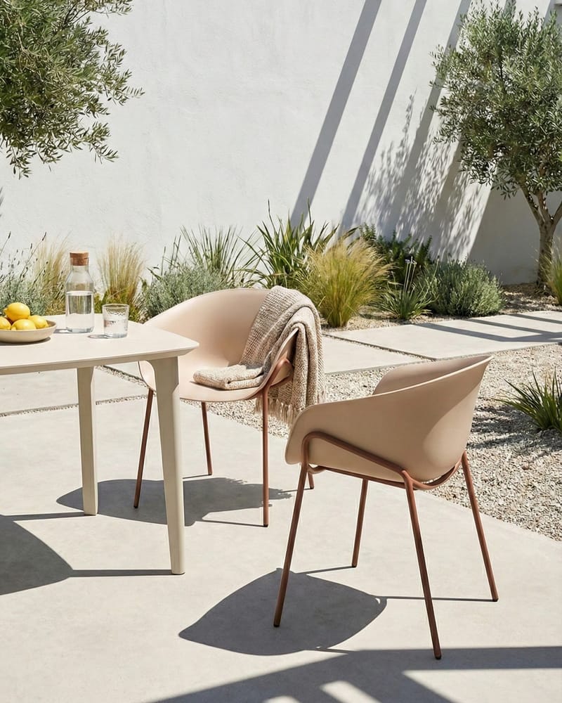 Stol udendørs Meteora - Beige/Brun - Havemøbler - Balkon - Balkonmøbler - Altanstole
