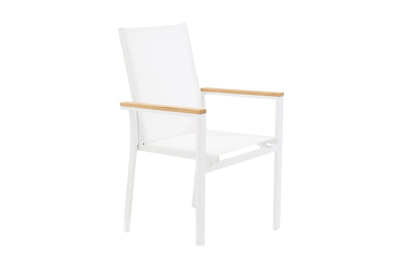 Texas Armstol Stabelbar Hvid/Brun - Venture Home - Spisebordsstole udendørs - Altanstole