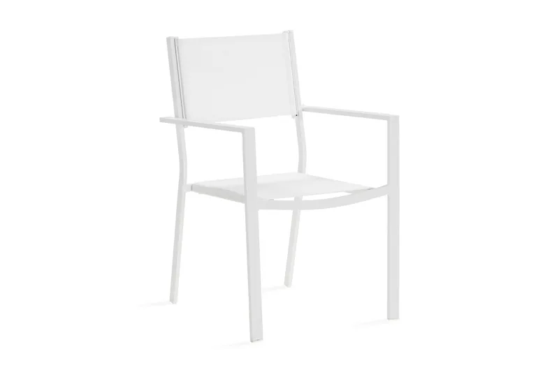 Tunis Stabelstol Udendørs - Hvid - Havemøbler - Balkon - Balkonmøbler - Altanstole