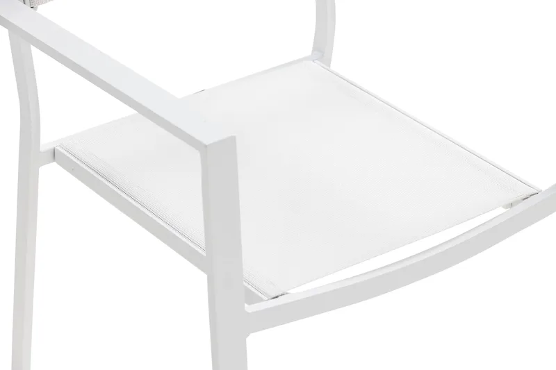 Tunis Stabelstol Udendørs - Hvid - Havemøbler - Balkon - Balkonmøbler - Altanstole