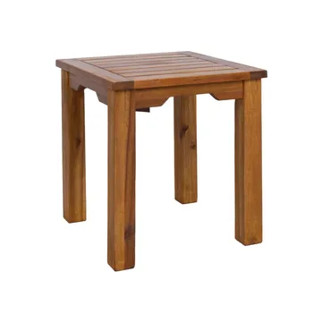 Bænk HOME4YOU Bord Fortuna 40x40x45 cm akacie - brun - Havemøbler - Balkon - Balkonmøbler - Altanborde