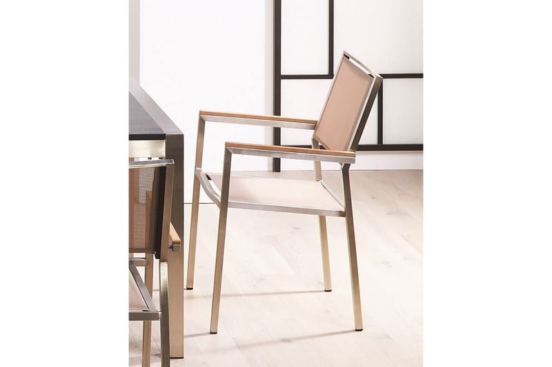 Bacoli Armstol - Beige/Sølv - Havemøbler - Balkon - Balkonmøbler - Altanstole