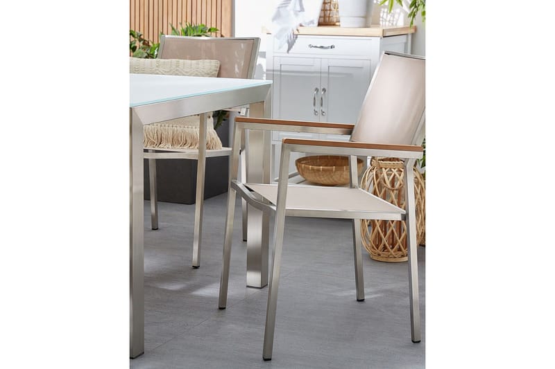 Bacoli Armstol - Beige/Sølv - Havemøbler - Balkon - Balkonmøbler - Altanstole