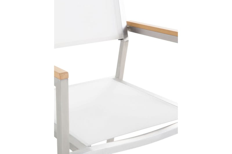 Bacoli Armstol - Hvid/Sølv/Brun - Havemøbler - Balkon - Balkonmøbler - Altanstole