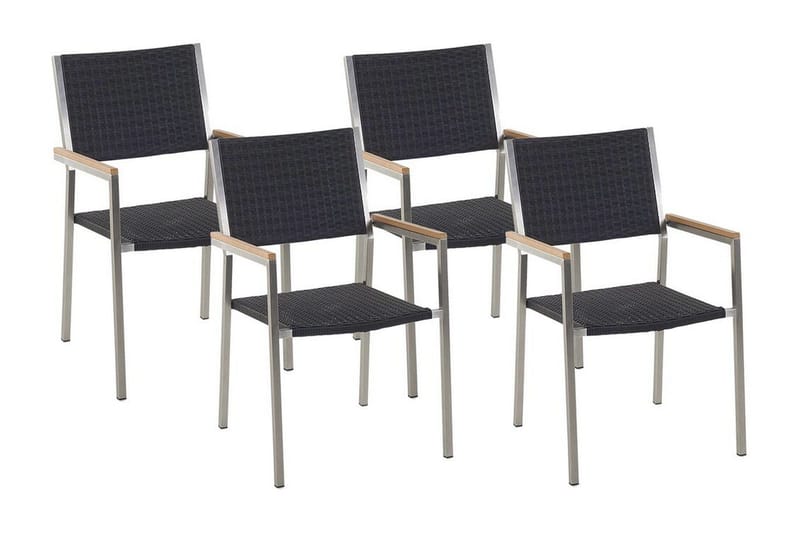 Bacoli Armstol - Sort/Sølv - Havemøbler - Balkon - Balkonmøbler - Altanstole