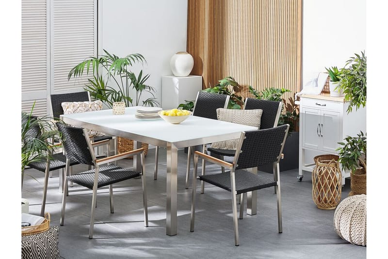 Bacoli Armstol - Sort/Sølv - Havemøbler - Balkon - Balkonmøbler - Altanstole