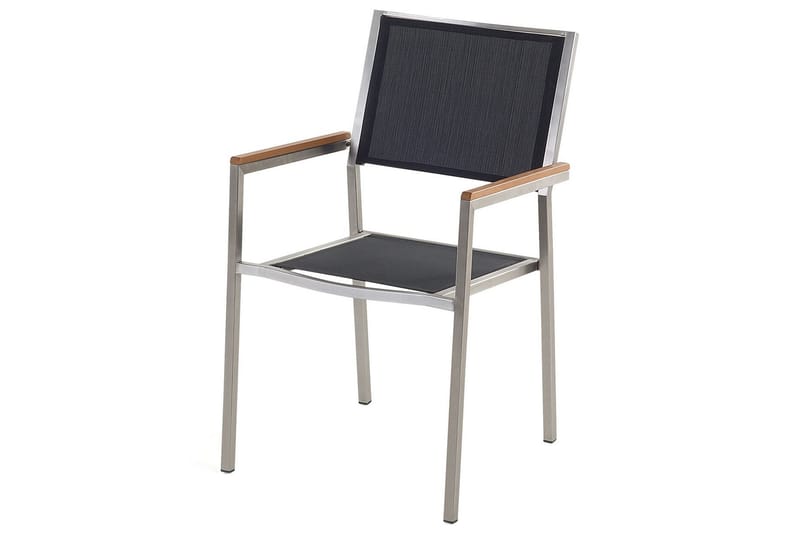Bacoli Armstol - Sort/Sølv - Havemøbler - Balkon - Balkonmøbler - Altanstole
