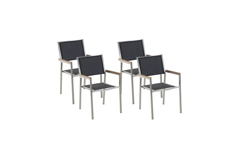 Bacoli Armstol - Sort/Sølv - Havemøbler - Balkon - Balkonmøbler - Altanstole