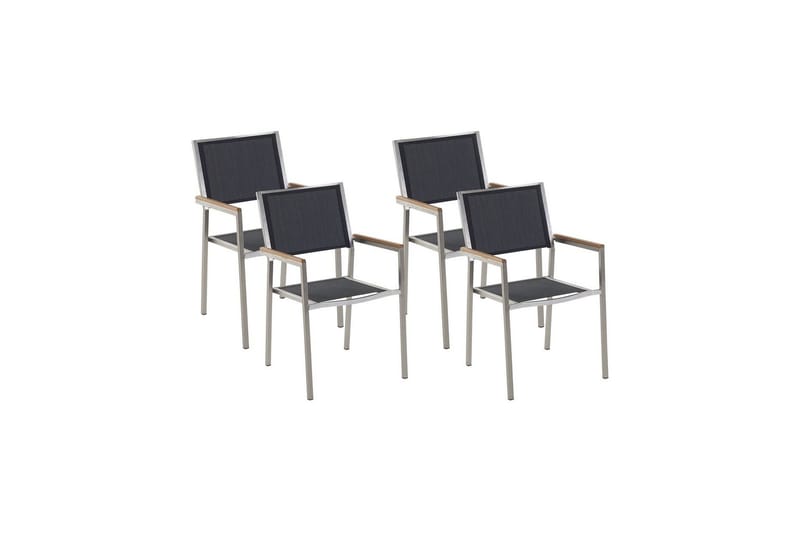 Bacoli Armstol - Sort/Sølv - Havemøbler - Balkon - Balkonmøbler - Altanstole