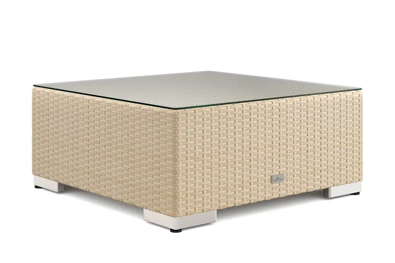 Bahamas Divanmodul – Loungebord Udendørs 75x75 cm til Sofaer - Beige - Havemøbler - Balkon - Balkonmøbler - Altanborde