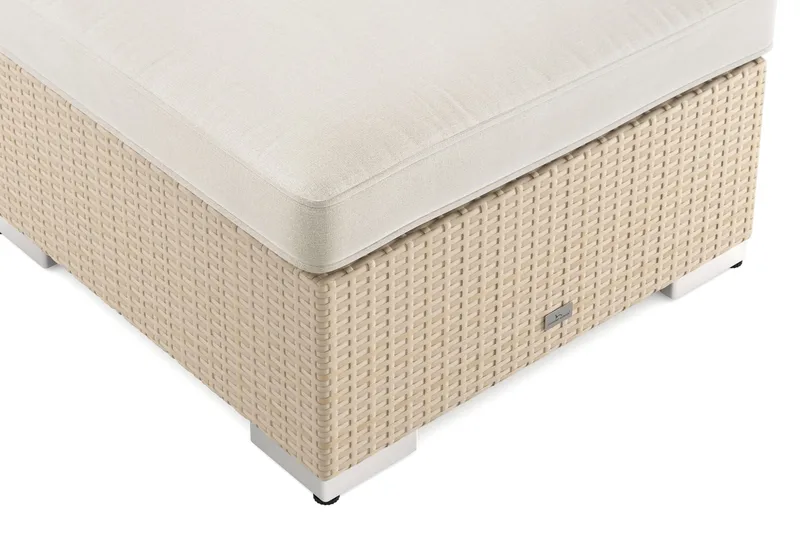 Bahamas Divanmodul – Loungebord Udendørs 75x75 cm til Sofaer - Beige - Havemøbler - Balkon - Balkonmøbler - Altanborde