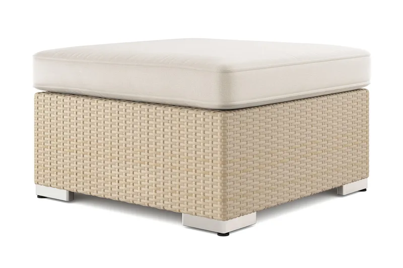 Bahamas Divanmodul – Loungebord Udendørs 75x75 cm til Sofaer - Beige - Havemøbler - Balkon - Balkonmøbler - Altanborde