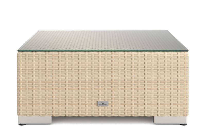Bahamas Divanmodul – Loungebord Udendørs 75x75 cm til Sofaer - Beige - Havemøbler - Balkon - Balkonmøbler - Altanborde