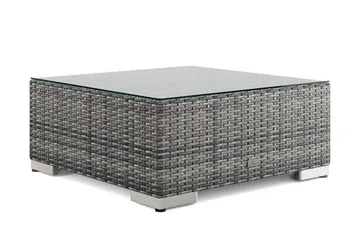 Bahamas Divanmodul – Loungebord Udendørs 75x75 cm til Sofaer - Grå - Havemøbler - Balkon - Balkonmøbler - Altanborde