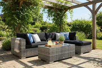 Bahamas Divanmodul – Loungebord Udendørs 75x75 cm til Sofaer - Grå - Havemøbler - Balkon - Balkonmøbler - Altanborde