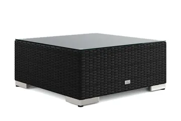 Bahamas Divanmodul – Loungebord Udendørs 75x75 cm til Sofaer - Sort - Havemøbler - Balkon - Balkonmøbler - Altanborde