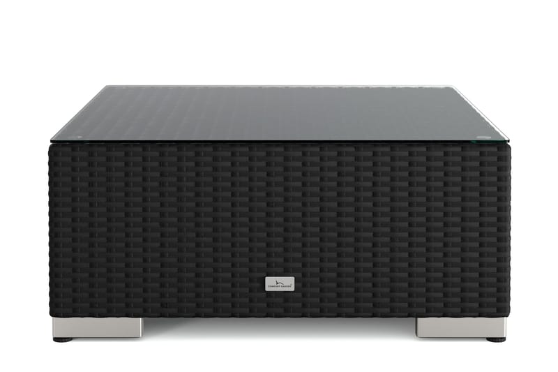 Bahamas Divanmodul – Loungebord Udendørs 75x75 cm til Sofaer - Sort - Havemøbler - Balkon - Balkonmøbler - Altanborde