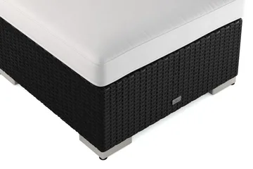 Bahamas Divanmodul – Loungebord Udendørs 75x75 cm til Sofaer - Sort - Havemøbler - Balkon - Balkonmøbler - Altanborde