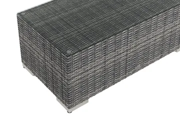 Bahamas Sofabord Udendørs 113x58 cm Polyrattan - Grå - Havemøbler - Balkon - Balkonmøbler - Altanborde