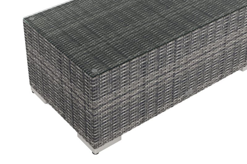 Bahamas Sofabord Udendørs 113x58 cm Polyrattan - Grå - Havemøbler - Balkon - Balkonmøbler - Altanborde
