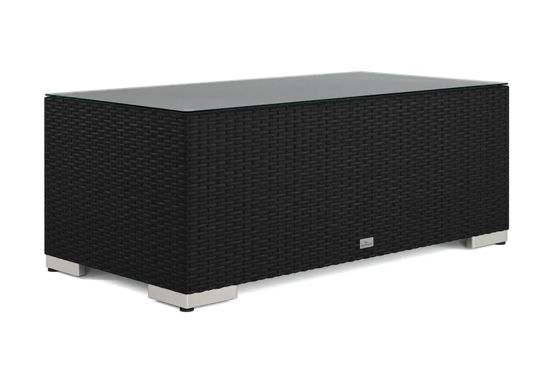 Bahamas Sofabord Udendørs 113x58 cm Polyrattan, Sort