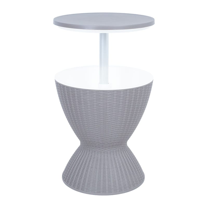 Bars æt HOME4YOU Belle 3 i 1 Grå plast - Grå - Havemøbler - Balkon - Balkonmøbler - Altanborde