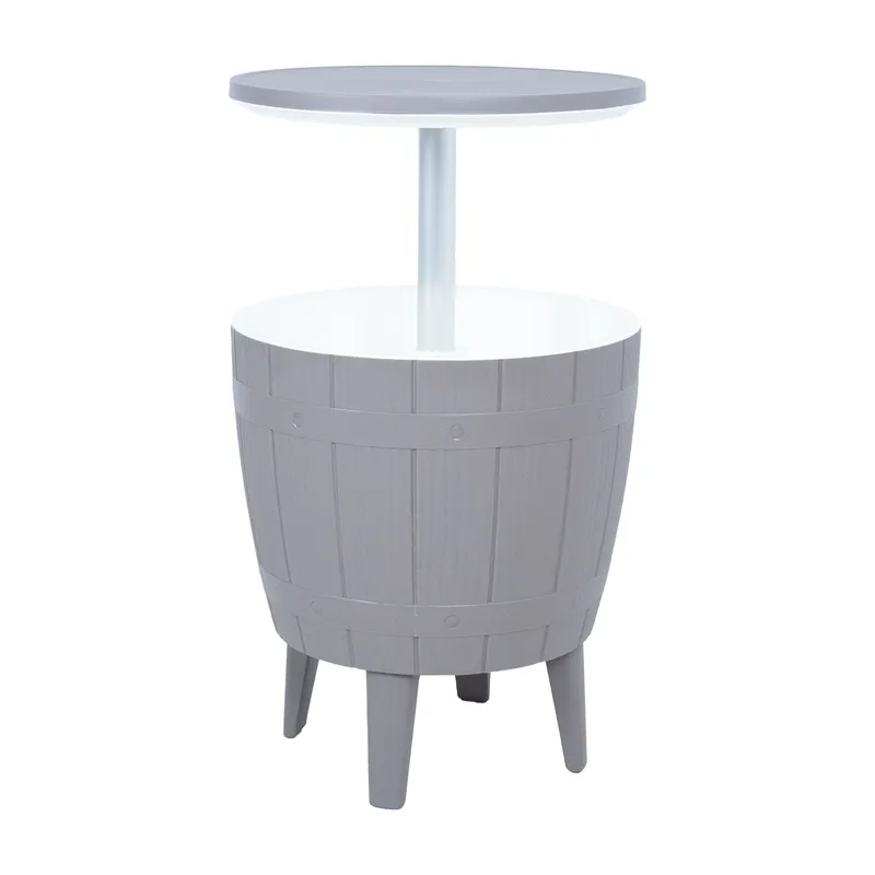 Barsæt HOME4YOU Nova 3 i 1 grå plast - Grå - Havemøbler - Balkon - Balkonmøbler - Altanborde