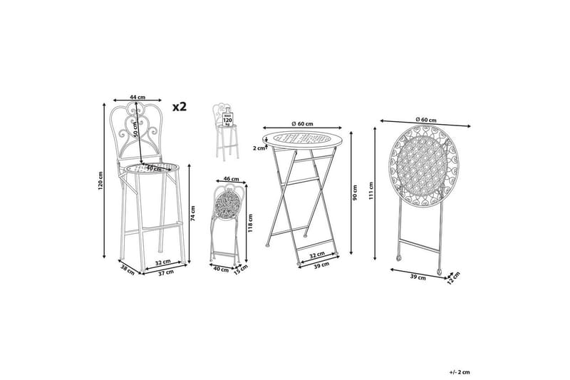 Barsæt Trieste - Havemøbler - Balkon - Balkonmøbler - Altansæt