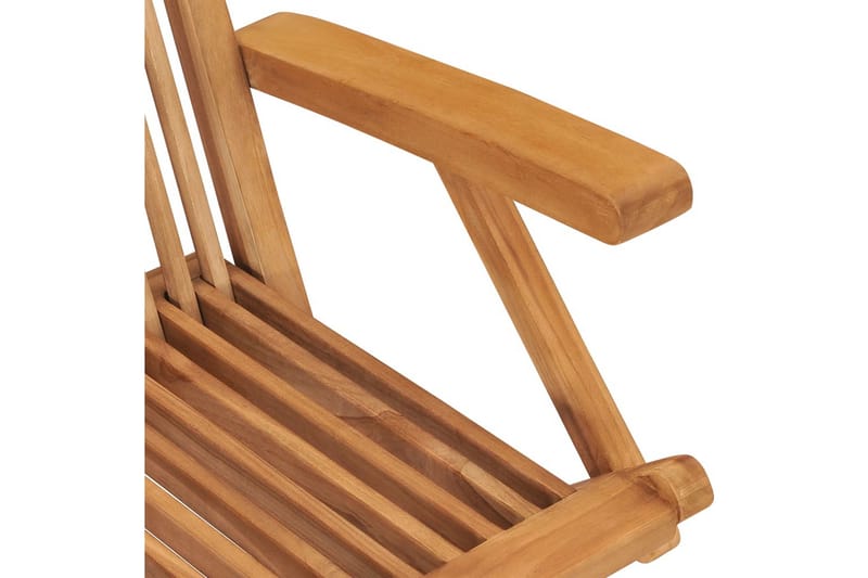 beBasic foldbare havestole 6 stk. massivt teaktræ - Brun - Spisebordsstole udendørs - Altanstole