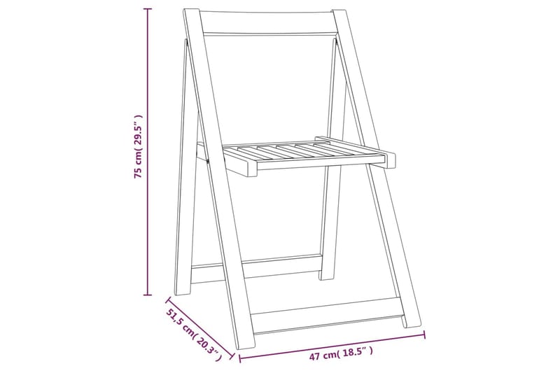 beBasic foldbare havestole 8 stk. massivt akacietræ - Brun - Havemøbler - Balkon - Balkonmøbler - Altanstole