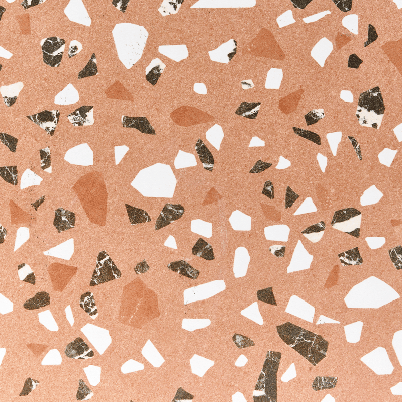 Bistrobord udendørs Adrano 60 cm terrazzoeffekt Jern - Sort/Orange - Havemøbler - Balkon - Balkonmøbler - Altanborde